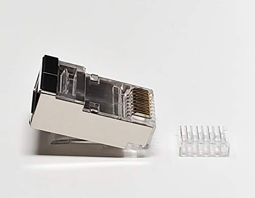 Micro Connectors Cat 6 Modular Shielded Plug Stranded Wire 50U, With Load Bar /50-Pack #TOP2