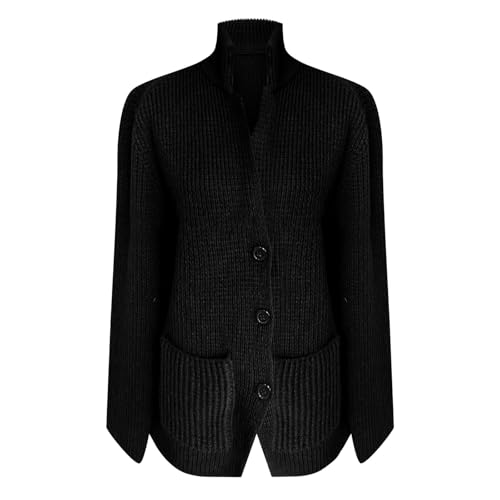 Mens Solid Color Waffle Knit Cardigan Casual Button Up Pocket Blazer Jacket Fall Winter Slim Fit Sweater Coats2