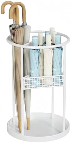 Heavy-Duty Umbrella Stand with Removable Drip Tray for Home, Office, and Entryway Storage