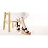 Limelight - Women's Open Square Toe Cork Wedge Sandals with Elastic Straps