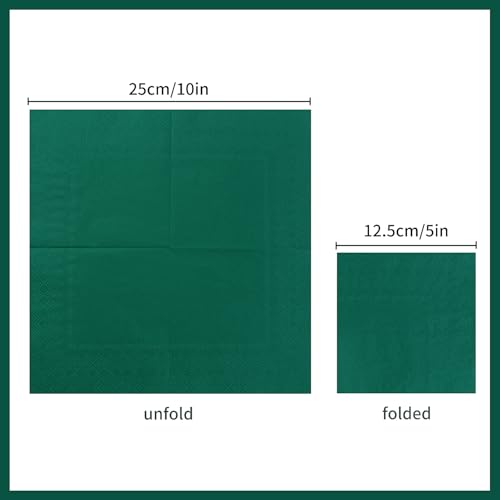 image for BEFORYOU 200 Pack Cocktail Napkin 2-Ply Dessert Napkins Folded 5 x 5 I