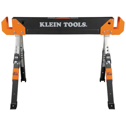 Klein Tools 66188 Folding Saw Horse, 2x4 Support Arms, 26-Inch to 32-Inch Adjustable Height, Heavy Duty Jobsite Table, 1-Pack - Image 12