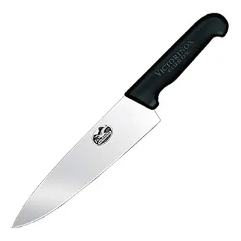 Victorinox Swiss Army 5.2063.20-X4 Fibrox Straight Chef's Knife Black 8 in
