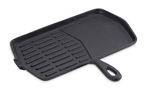 ECHTWERK EW-GE-1245 Grillpfanne aus Gusseisen mit Grillstreifen, geignet für den Einsatz über offenem Feuer, Ideal für die Zubereitung von Steaks, Schwarz ECHTWERK EW-GE-1245 Grillpfanne aus Gusseisen mit Grillstreifen, geignet für den Einsatz über offenem Feuer, Ideal für die Zubereitung von Steaks, Schwarz