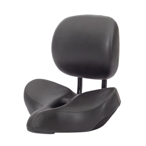 Asiento de bicicleta con respaldo, sillín de respaldo | Asiento de bicicleta impermeable con cojín de respaldo | Sillín engrosado de ciclismo con gran capacidad de carga, cómodo para viajar y