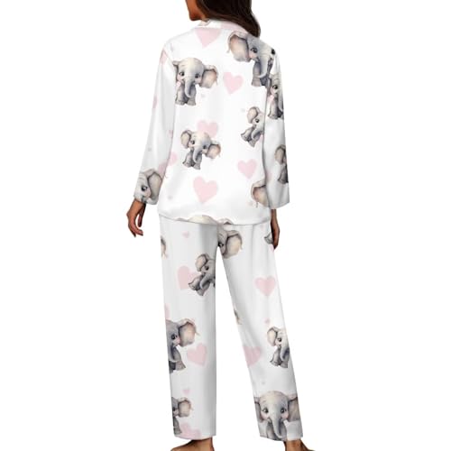 Modysero Two Piece Pajama Set Long Sleeve Loose Fit Collar Neck Novelty Pattern Mans Womens Loungerwear Set with Pocket2