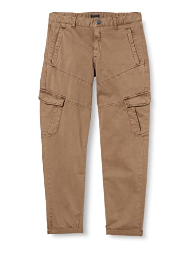 IKKS Junior Pantalon Cargo Taille Ajustable XU22023.57, Kaki foncé, 7 Ans Garçon