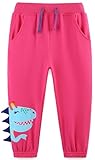 ✽ Note : Le cordon de serrage n'est qu'une décoration et ne permet pas de régler l'ajustement. Ces pantalons de survêtement pour filles sont faciles à enfiler et à enlever, avec une taille élastique antidérapante qui ne cause pas de gêne à la délicate peau des enfants.