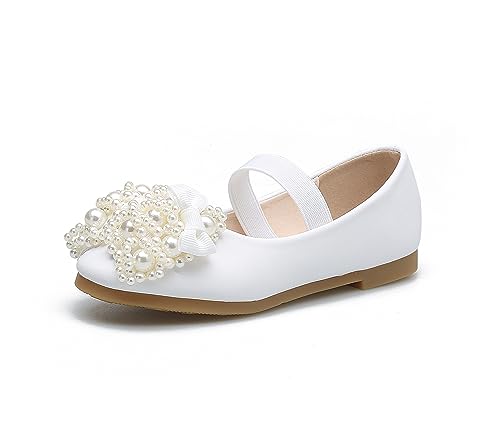 Girls Mary Jane Ballerina Flats Adorable Flower Party Wedding Dress Shoes for Toddler Little/Big Kids