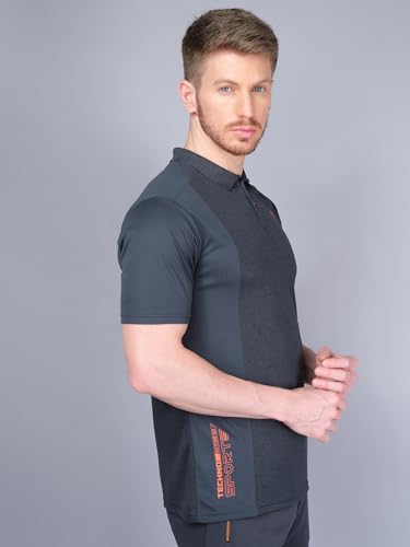 Image of TECHNOSPORT Men's Slim Fit Active T-Shirt - (MTP537 P) Pack of 1