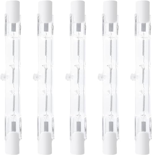 Lamptobe 150W R7s Halogen Light Bulbs 78mm,Dimmable Security Light Bulb,2800K Warm White,T3 J Type R7s Linear Halogen Bulbs,Double Ended Floodlight Bulb for Work Landscape Lights Floor Lamp-5PCS