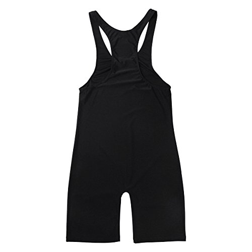 image for Alvivi Men's Solid Modified Wrestling Singlet One-Piece Gym Sports Wor