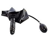 Rubberfashion Latex Hotpants - Rubber Slip - Mini Latex Slip - aufblasbarer Vaginal-Dildo - Latex Dessous Damen schwarz 0.4mm XL