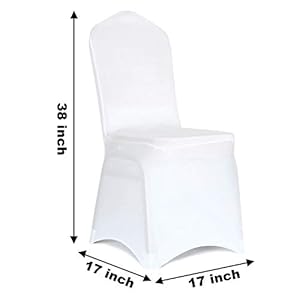 Obstal 10 PCS White Spandex Dining Room Chair Covers for Living Room - Universal Stretch Chair Slipcovers Protector for Wedding, Banquet, and Party Obstal 10 PCS White Spandex Dining Room Chair Covers for Living Room Universal Stretch Chair Slipcovers Protector for Wedding Banquet and Party
