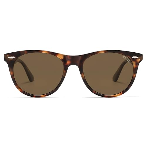 Image of SOJOS Classic Polarized Sunglasses for Women Men Small UV400 SJ2076 | Lightweight Design Frame for All-day Comfort