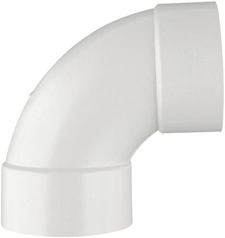6" DWV PVC 1/4 Bend 90 Degree Elbow (H × H) For Solvent Weld Socket Fittings – Schedule 40 PVC, Non-Pressure Drainage and Vent Systems