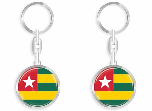 daged Togo RD Porte-clés avec effet 3D + autocollant, multicolore, 33mm