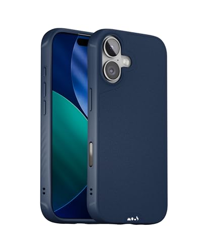 Mous Coque Magnétique pour iPhone 17 - avec Objectif de Caméra Protection, Compatible avec Qi2 MagSafe - Limitless - et Anti Rayures, Bleu Marine