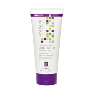 Andalou Naturals Body Butter, Lavender Firming Cream,8 Oz, Shea Butter, Cocoa Butter & Primrose Oil, Body Moisturizer for Dry Skin, Vegan