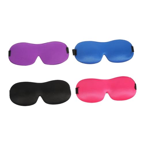 ZUNOXAZ 4個 立体眼罩 光遮断 睡眠用アイマスク 通気性良好 軽量設計 大人と 用 屋内 旅行 オフィス アウトドア対応 家族や友人への贈り物に