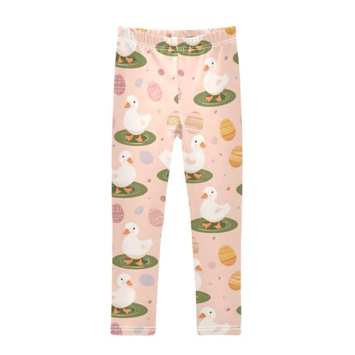 Cute Duck Eggs Girls Leggings Soft Stretch Workout Yoga Dance Pants for Kids Casual Tights