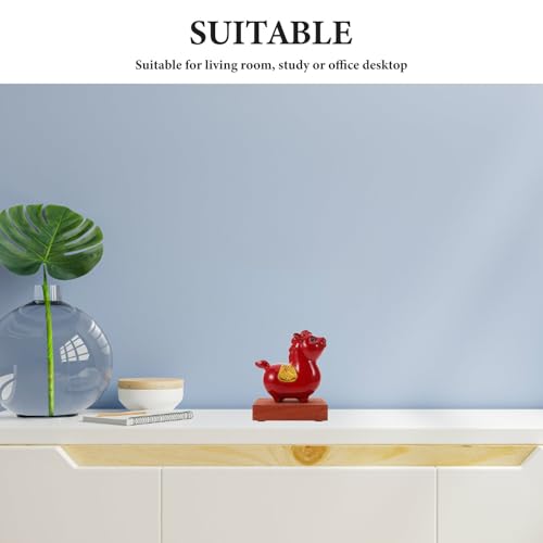 Cheval en céramique rouge figurine artisanale surface lisse - 4