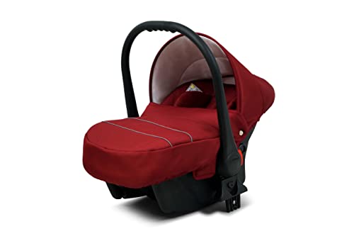 BabyLux Margaret Exclusive 3 in 1 Reisesystem Retro-Kind | Fuß + Spazerei + Autositz mit Zubehör, Regenfolie, Räder 14" Gepupft | Blumenblumen auf Weiß