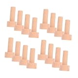 Hoement 20 Stück Teiliges Mini Holznägel mit Rundem Kopf aus Massivem Holz Stabil und Langlebig für Basteln Modellbau und Holzarbeiten Einfache Handhabung für Präzisionsprojekte