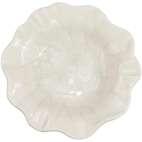 SUNNYCLUE Vassoio Portagioie In Ceramica Bianca con Fiori Primaverili e Scoppiettanti, Ciotola Portagioie con Oli Essenziali di Bellezza Thailandese, Vassoi per Adulti, CHIsavi, Anelli, Orecchini, Col