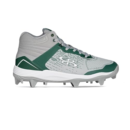 Boombah Viper Pureknit Men's Molded Mid Cleat - Smoke - Multiple Color Options - Multiple Sizes3