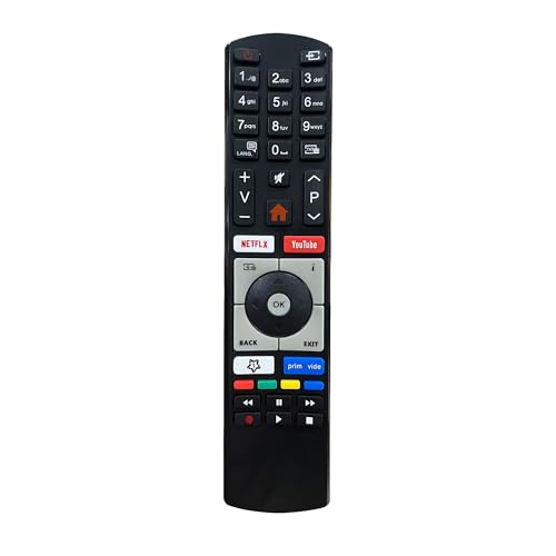 FOXRMT Ersatz RC4318P/RC4318 Fernbedienung für Telefunken Finlux Vestel Edenwood 4K Ultra HD TVs mit YouTube Netflix Tasten - Keine Einrichtung erforderlich