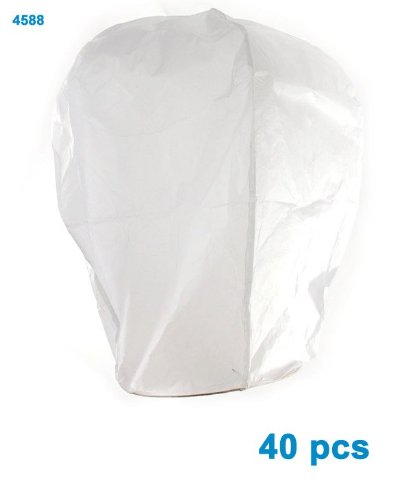 Eco Friendly - 40 lanterne cinesi volanti, colore: Bianco