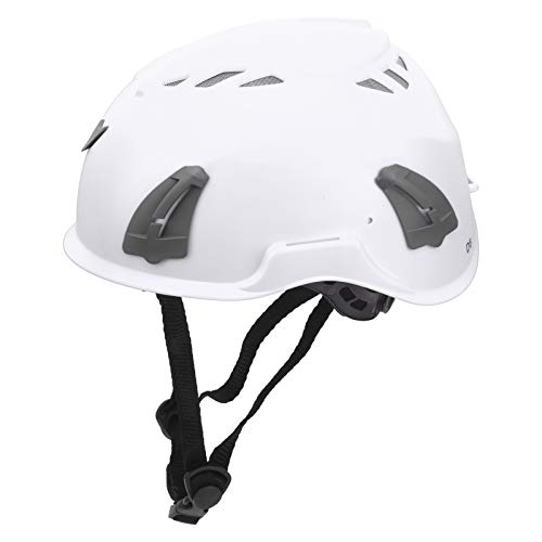 Wakects Casco de Escalada de Roca Ajustable, Absorción de Amortiguadores PP+EPP, Casco de Casco de Guardia de la Cabeza para Montañismo y Escalada (White)