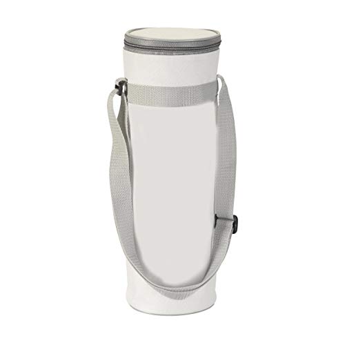 noTrash2003 Cooler Bag for Hanging 1.5 L Bottle, Adjustable Shoulder Strap, Small Cooler Bag for Drinks, Cool Box for Outdoor, Travel and Co (White)