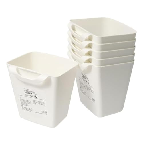 Ikea SUNNERSTA Lot de 6 boîtes à suspendre Blanc 12 x 11 cm
