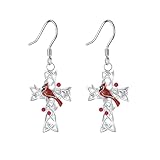 Women's Fashion Celtic Knot Cardinal Drop Earrings, Red Cardinal Daily Wear Jewelry
