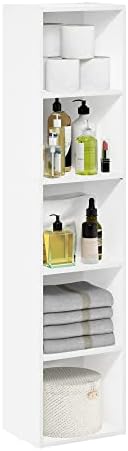 Furinno PASIR Book Shelf, 5-Tier Modern Bookshelf, Open Shelves B...
