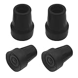 NOAOVO Cane Tip 3/4 inch 4pcs for Walking Cane Stick Crutch Rubber Feet Walker Accessories Quad Tips