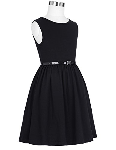 Grace Karin Girls Sleeveless Crew Neck Floral A-Line Dress (12-13 Years, Cl990-1) #TOP4