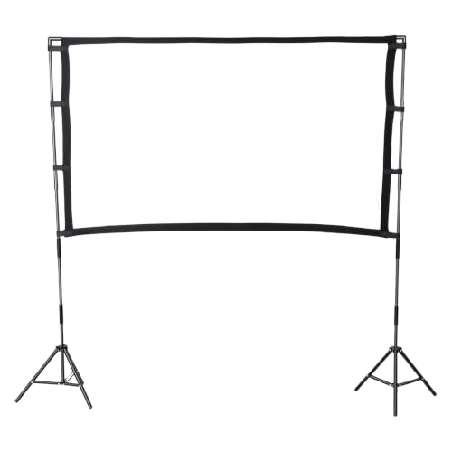Pantalla portátil de proyección con soporte trípode, panel plegable lavable de 84 pulgadas con bolsa de transporte y base estable para uso en casa, escuela, camping y bodas