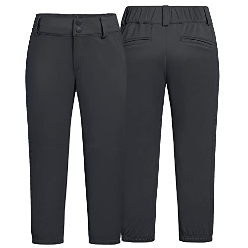 QBK Girls' 2T Softball Pants for 13 Years Kids' Tee Ball Practice Pants Boys' Baseball Pants