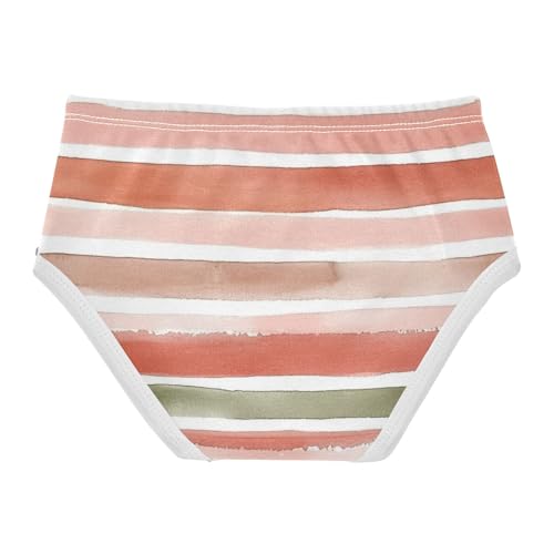 GuoChe 1-piecing Hip Design Panties Briefs Underwear for Girls Colorful Striped Pattern in Sizes 2T,3T, 4T, 5T, 6Y and 8Y2