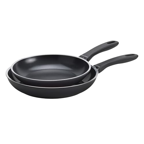 HENCKELS x EMERIL Lagasse Nola 2-Piece Nonstick Frying Pan Set, PFAS-Free Aluminum Cookware, 9.5-Inch & 11-Inch Frying Pans, Made in Italy, Oven Safe Kitchen Skillet Set by HENCKELS - Used condition - US$71.54
