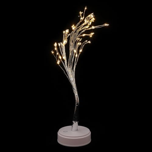 Lámpara de mesa árbol LED cálida con sensor táctil USB miniatura 1