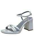 Tamaris Damen Heeled Sandals Synthetik, blau, 38 EU