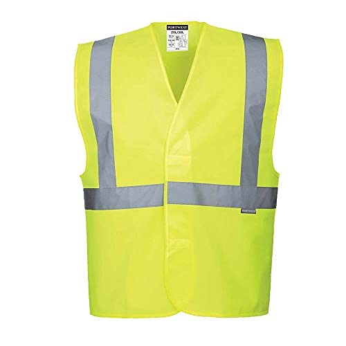 Portwest Hi-Vis One Band and Brace Vest, Size: S/M, Colour: Yellow, C472YERS/M, S-M