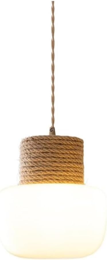 Chandeliers ovales en verre suspension luminaire style pastoral japonais LED
