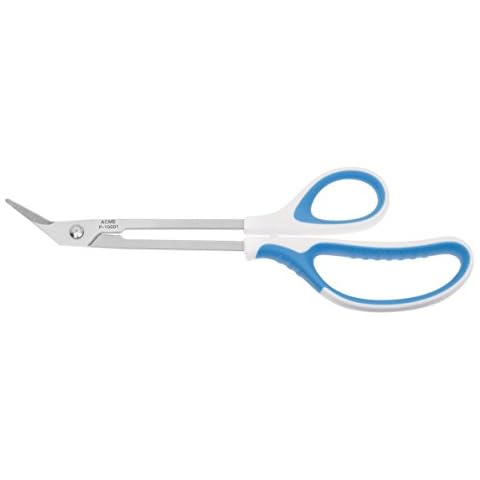 First Aid Only Toenail Scissors with Extra Long Handle, Special Stainless Steel, Angled Blade, 21 cm, White/Blue, P-100011 Units Cover