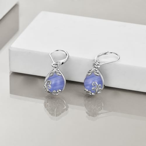 Boucles d'oreilles goutte en argent filigrane et cristal d'exception - 4