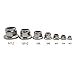 M12x1.75mm DIN6926 Flange Nylon Lock Nuts 10 Pack 304 Stainless Steel Hex Locknuts Full Thread for Industrial Construction Fasteners